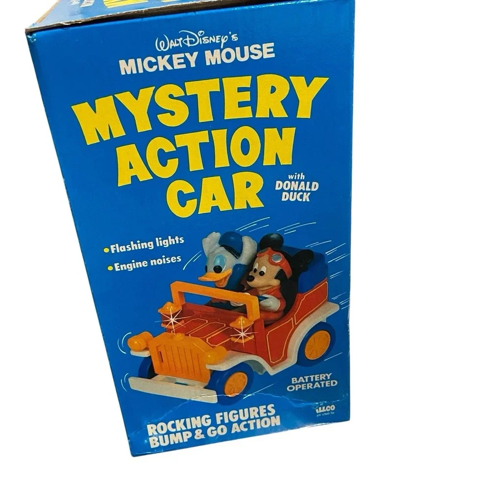 Vintage NIB‎ ILLCO Disney Mickey Mouse Donald Duck Mystery Action Car
